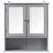 Basicwise Gray Mirror Wall Mounted Cabinet For the Bathroom and Vanity with Adjustable Shelves QI004020.GY - alternate 2